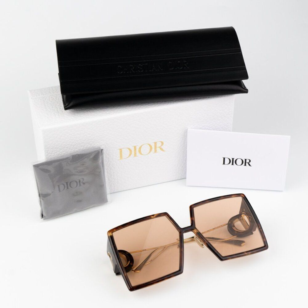NEW Dior 30MONTAIGNE SU CD40030U 53Y 26L0 Blonde Havana Brown Women Sunglasses - Picture 11 of 11